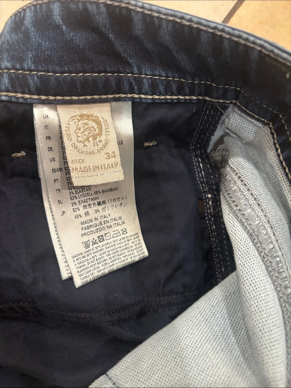Diesel THAVRSP-NE 0684 Blue Denim Jeans size 34